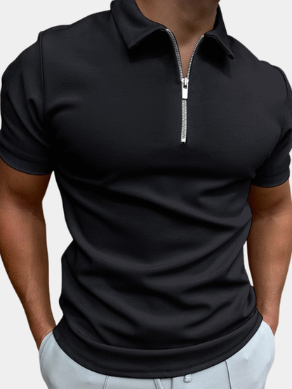 Men's Collar Polo Shirt | Zip Neck