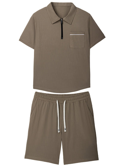 Men's Collar Polo Shirt | Zip