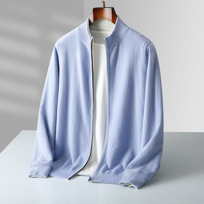 Men's Funnel Neck Zip Cardigan | Long Sleeve