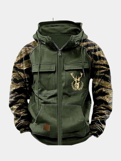 Men's Camo Utility Hoodie | Zip Up