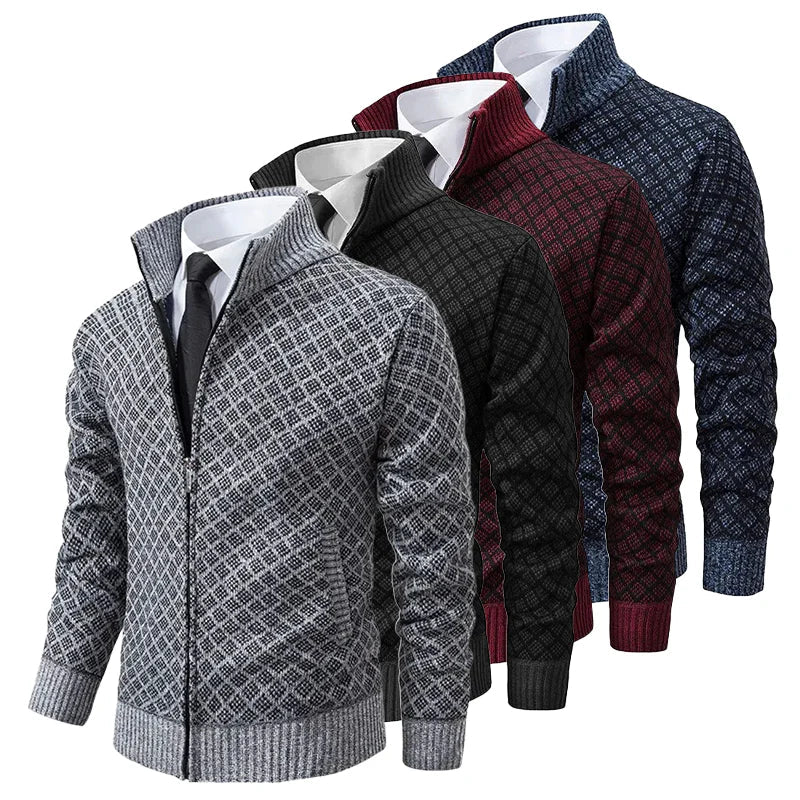 Men's Zip Cardigan | Funnel Neck