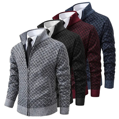 Men's Zip Cardigan | Funnel Neck