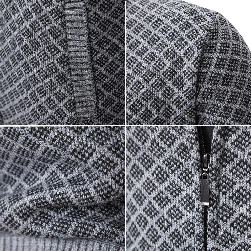 Men's Zip Cardigan | Funnel Neck