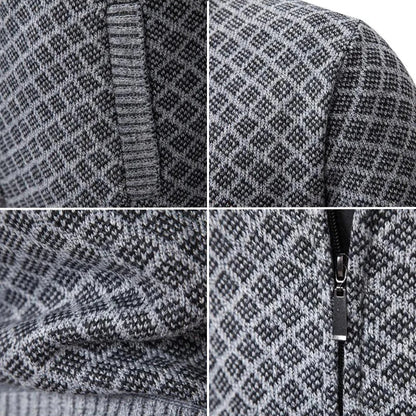 Men's Zip Cardigan | Funnel Neck