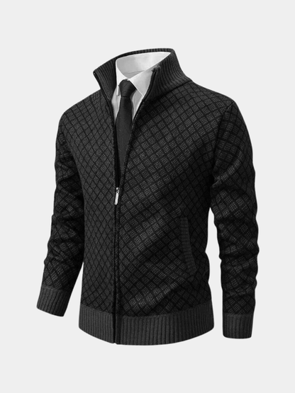 Men's Zip Cardigan | Funnel Neck