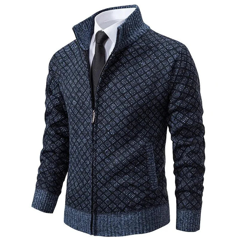 Men's Zip Cardigan | Funnel Neck