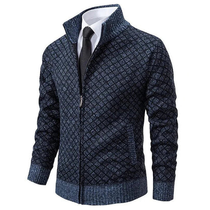 Men's Zip Cardigan | Funnel Neck