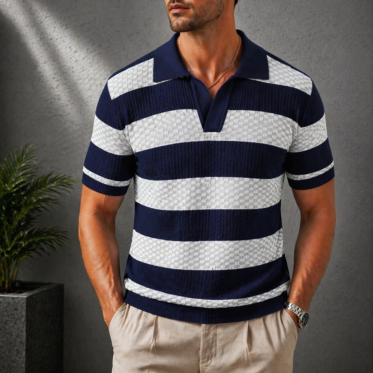 Osric Textured Polo Shirt | Short Sleeve